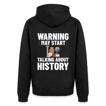 Geschichte Lehrer Lektion Professor Historiker - Unisex Premium Bio Zip Hoodie - Schwarz - Hinten - Nico (187cm)