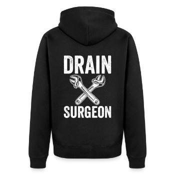 Mécanicien d’égouts Mécanicien sanitaire - Veste à capuche bio Premium Unisexe - noir - Dos - Nico (187cm)