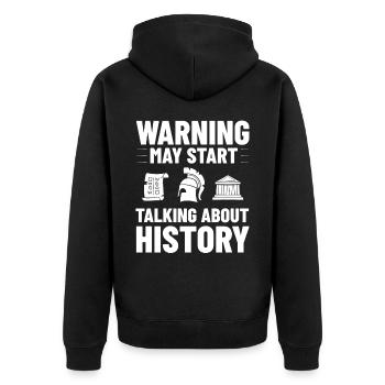Geschichte Lehrer Lektion Professor Historiker - Unisex Premium Bio Zip Hoodie - Schwarz - Hinten - Nico (187cm)