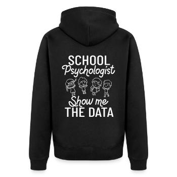 Schulpsychologe Schulpsychologie Psychologie - Unisex Premium Bio Zip Hoodie - Schwarz - Hinten - Nico (187cm)