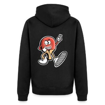 Table tennis - Unisex Premium Organic Zip Hoodie - black - Back - Nico (187cm)