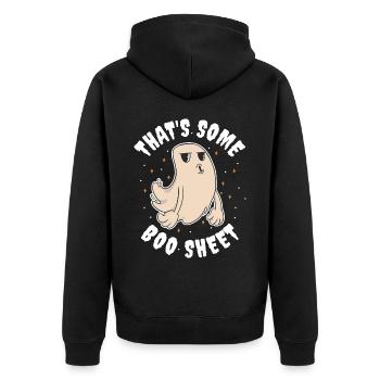 Thats Some Boo Sheet Spirit Gift - Unisex Premium Organic Zip Hoodie - black - Back - Nico (187cm)