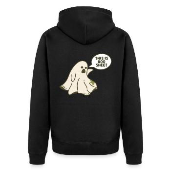 Ceci est Boo Sheet Spirit Gift - Veste à capuche bio Premium Unisexe - noir - Dos - Nico (187cm)