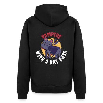 Vampire avec un cadeau de vampire Day Pass - Veste à capuche bio Premium Unisexe - noir - Dos - Nico (187cm)