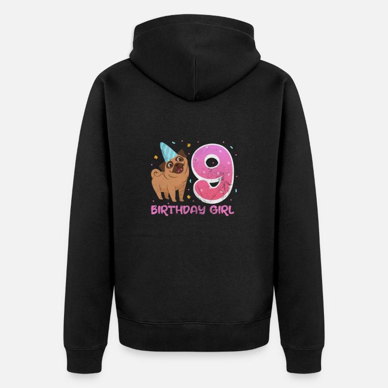 Carlin 9e anniversaire - Veste à capuche bio Premium Unisexe - noir