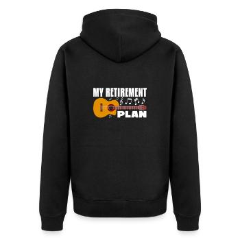 Retraite Guitariste Pension Pension Cadeau de retraité - Veste à capuche bio Premium Unisexe - noir - Dos - Nico (187cm)