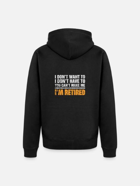 Retirement - Unisex Premium Organic Zip Hoodie - black