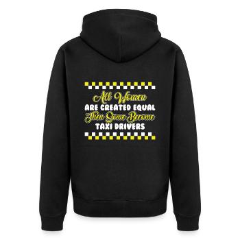 Toutes les femmes chauffeurs de taxi Chauffeur de taxi - Veste à capuche bio Premium Unisexe - noir - Dos - Nico (187cm)