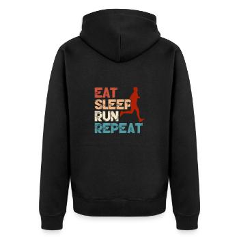 Courir - Veste à capuche bio Premium Unisexe - noir - Dos - Nico (187cm)