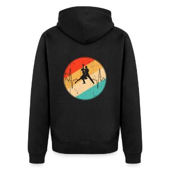 Danser Retro Heartbeat - Veste à capuche bio Premium Unisexe - noir - Dos - Nico (187cm)
