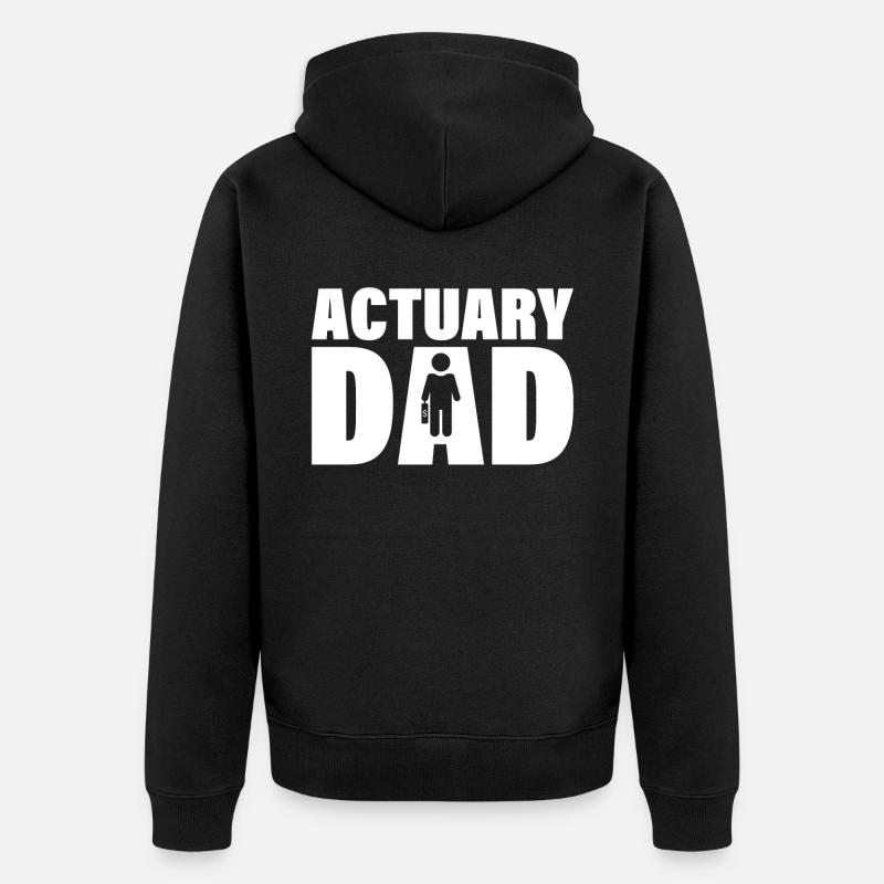 Emploi - Papa actuaire - Veste à capuche bio Premium Unisexe - noir