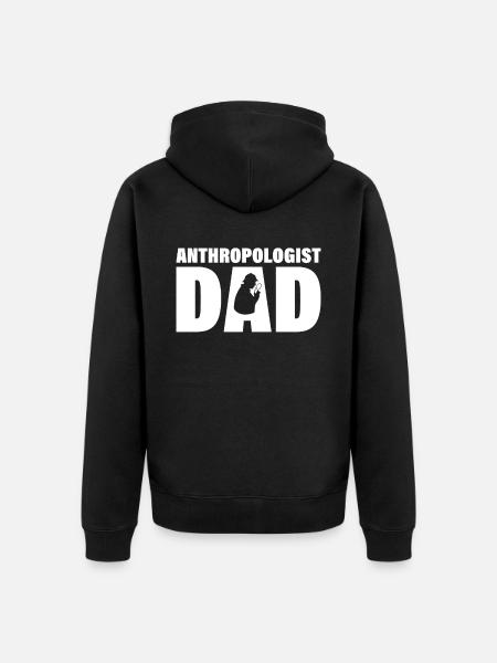 Job - Anthropologist Papa - Unisex Premium Organic Zip Hoodie - black