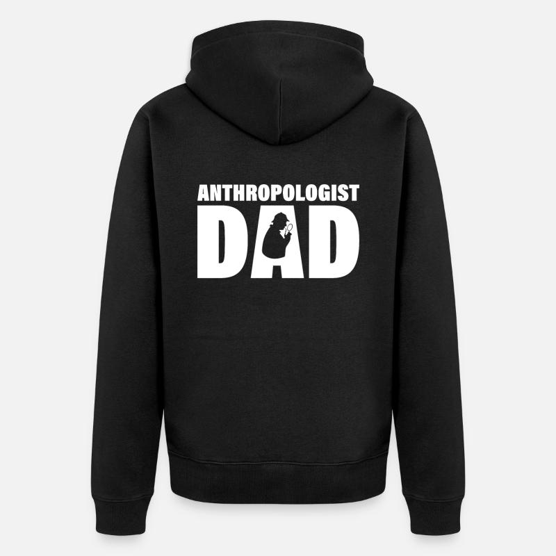 Job - Anthropologue Papa - Veste à capuche bio Premium Unisexe - noir