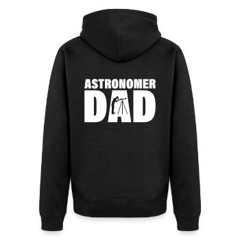 Job - Papa astronome - Veste à capuche bio Premium Unisexe - noir - Dos - Nico (187cm)