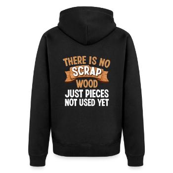 Carpenter Profession Saying Gift - Unisex Premium Organic Zip Hoodie - black - Back - Nico (187cm)