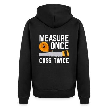 Mesurer le sciage maudit dire - Veste à capuche bio Premium Unisexe - noir - Dos - Nico (187cm)