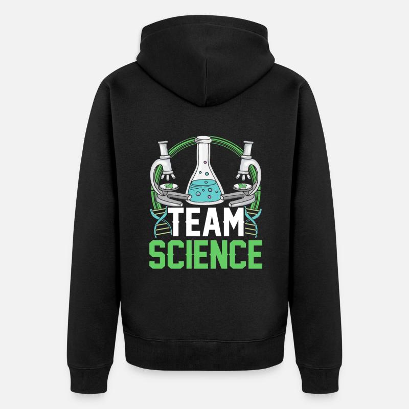 Équipe Science Scientifiques Dictons scientifiques - Veste à capuche bio Premium Unisexe - noir