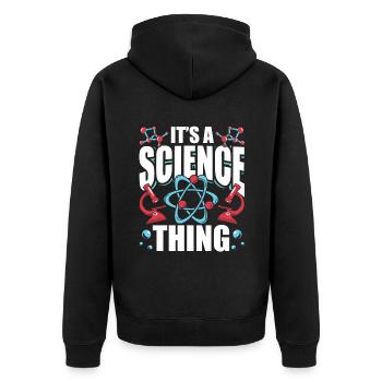 Est une chose scientifique scientifique - Veste à capuche bio Premium Unisexe - noir - Dos - Nico (187cm)
