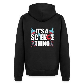 Est une chose scientifique scientifique - Veste à capuche bio Premium Unisexe - noir - Dos - Nico (187cm)