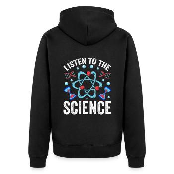 Écoutez Science Scientists Science - Veste à capuche bio Premium Unisexe - noir - Dos - Nico (187cm)