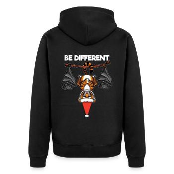 Soyez différent Tiger Bat Père Noël - Veste à capuche bio Premium Unisexe - noir - Dos - Nico (187cm)