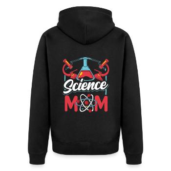 Science Mama Team Science Scientifiques - Veste à capuche bio Premium Unisexe - noir - Dos - Nico (187cm)