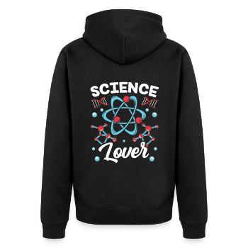 Amateurs de dictons scientifiques Équipe Science - Veste à capuche bio Premium Unisexe - noir - Dos - Nico (187cm)