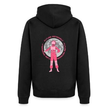 Fusée d’astronomie spatiale des futurs astronautes - Veste à capuche bio Premium Unisexe - noir - Dos - Nico (187cm)