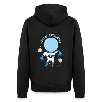 Fusée spatiale d’astronomie des futurs astronautes - Veste à capuche bio Premium Unisexe - noir - Dos - Nico (187cm)