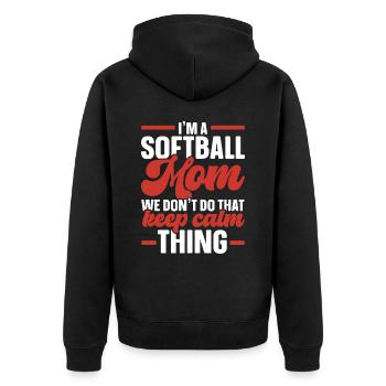 Softball Mom Joueur de softball Lanceur Receveur - Veste à capuche bio Premium Unisexe - noir - Dos - Nico (187cm)