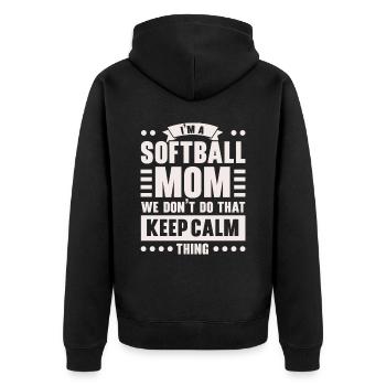 Softball Mom Joueur de softball Lanceur Receveur - Veste à capuche bio Premium Unisexe - noir - Dos - Nico (187cm)