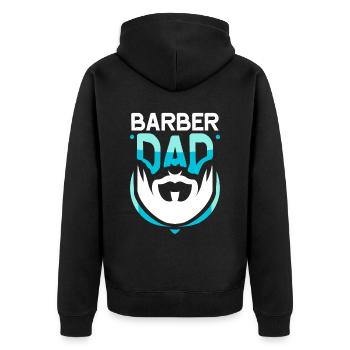 Barbier Papa Barbershop Profession Barbier Barbier - Veste à capuche bio Premium Unisexe - noir - Dos - Nico (187cm)