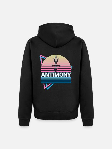 Antimony Alchemy Retro - Unisex Premium Organic Zip Hoodie - black