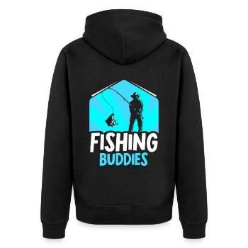 Amis pêcheurs Ami pêcheur Ami pêcheur - Veste à capuche bio Premium Unisexe - noir - Dos - Nico (187cm)