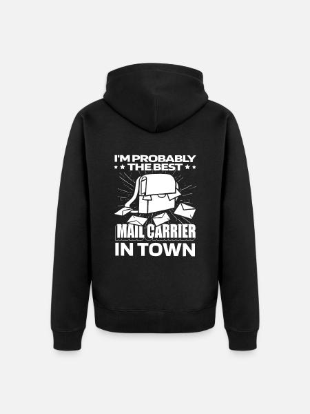 Postman Postman Lustig - Unisex Premium Organic Zip Hoodie - black