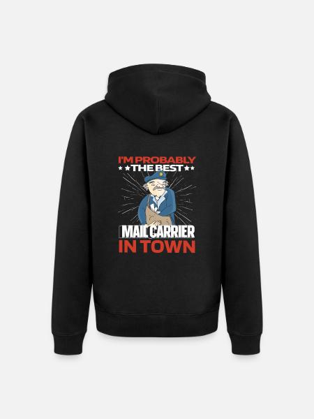 Postman Postman Lustig - Unisex Premium Organic Zip Hoodie - black