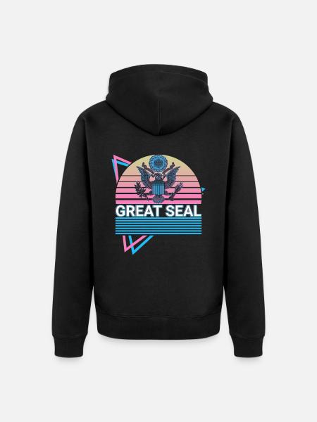 Grand joint rétro - Veste à capuche bio Premium Unisexe - noir
