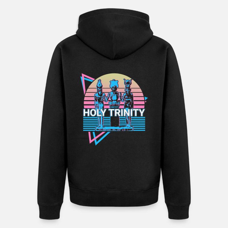 Sainte Trinité Rétro - Veste à capuche bio Premium Unisexe - noir