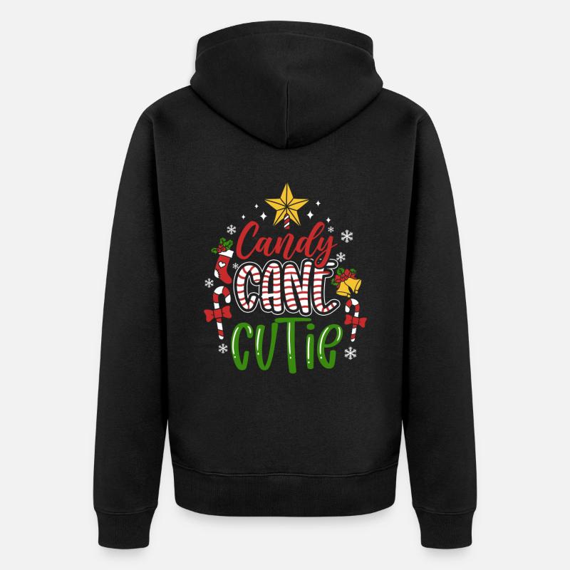 Candy Cane Cutie - Veste à capuche bio Premium Unisexe - noir