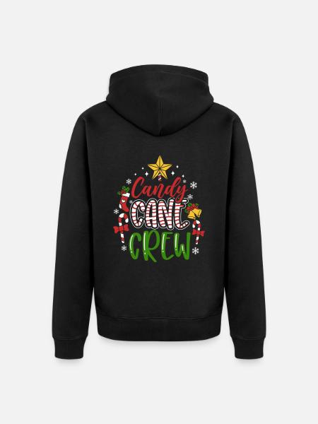 Candy Cane Crew - Unisex Premium Bio Zip Hoodie - Schwarz