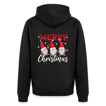 Joyeux Noël Gnome - Veste à capuche bio Premium Unisexe - noir - Dos - Nico (187cm)