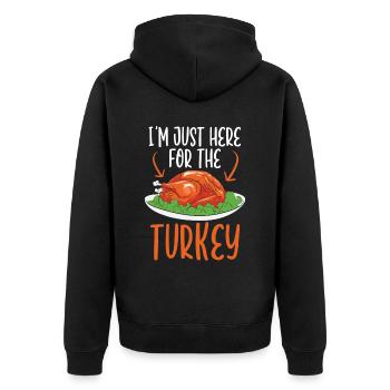 Je suis juste ici pour la Turquie - Veste à capuche bio Premium Unisexe - noir - Dos - Nico (187cm)