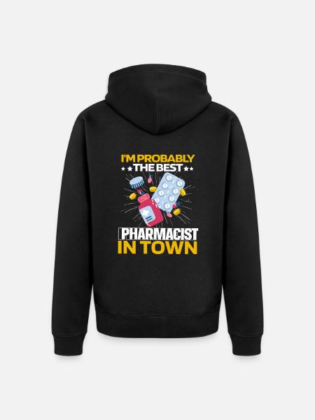 Pharmacy Pharmacist pills - Unisex Premium Organic Zip Hoodie - black