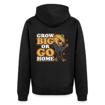 Grow Big ou Go Home Cadeau de citrouille - Veste à capuche bio Premium Unisexe - noir - Dos - Nico (187cm)