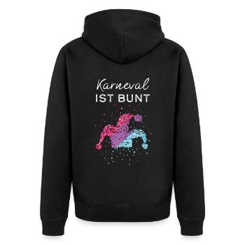 Carnival Carnival Confetti Bisexual Bisexuality - Unisex Premium Organic Zip Hoodie - black - Back - Nico (187cm)