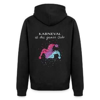 Carnival Fool Jeck Confettis Bisexualité bisexuelle - Veste à capuche bio Premium Unisexe - noir - Dos - Nico (187cm)
