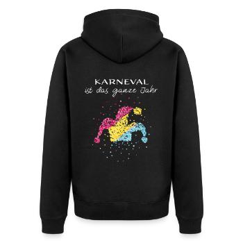Carnival Carnival Confetti Pansexual Pansexual - Unisex Premium Organic Zip Hoodie - black - Back - Nico (187cm)