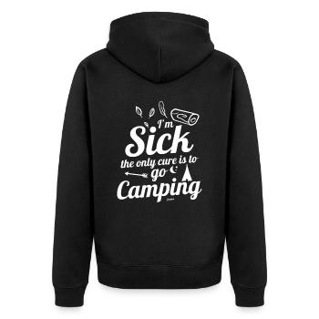 Camping Aventure Camping en plein air Dicton - Veste à capuche bio Premium Unisexe - noir - Dos - Nico (187cm)