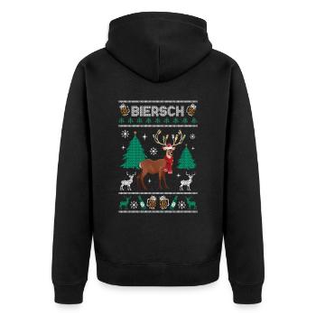 Noël Biersch Rudolf Affreux Cerf de Noël - Veste à capuche bio Premium Unisexe - noir - Dos - Nico (187cm)