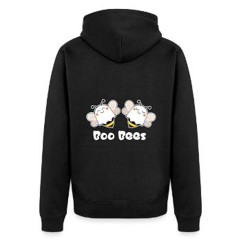Boo Bees - Unisex Premium Bio Zip Hoodie - Schwarz - Hinten - Nico (187cm)
